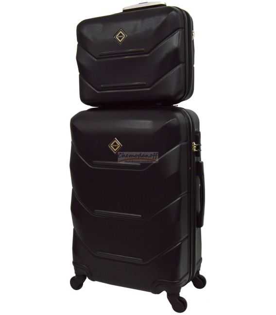 Комплект валіз і кейс Bonro 2019 середній чорний - картинка, зображення, фото валізи