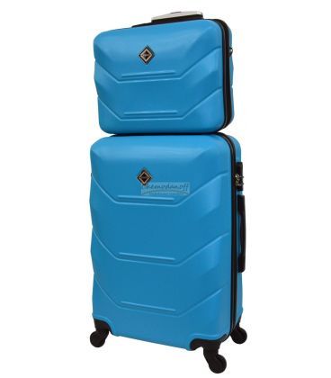 Комплект чемодан и кейс Bonro 2019 маленький голубой картинка, изображение, фото