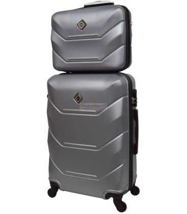 Комплект валіза і кейс Bonro 2019 великий срібний картинка, зображення, фото