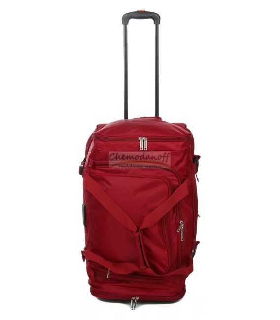 Дорожная сумка на колесах Airtex 610 Midi красная фото, картинка, изображение