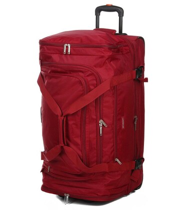 Дорожная сумка на колесах Airtex 610 большая L красная фото, картинка, изображение