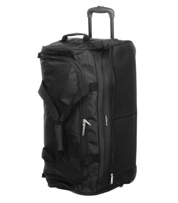 Дорожная сумка на колесах Airtex 822 средняя M черная фото, картинка, изображение
