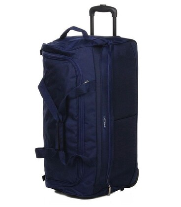 Дорожная сумка на колесах Airtex 822 средняя M синяя фото, картинка, изображение