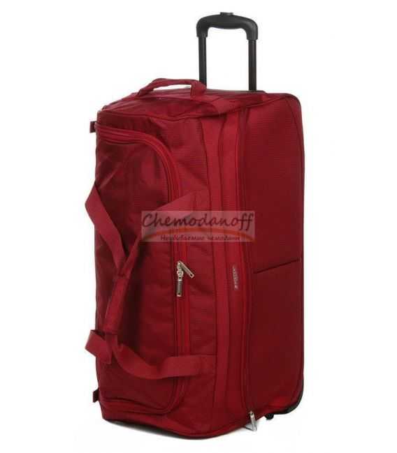 Дорожная сумка на колесах Airtex 822 Midi красная фото, картинка, изображение