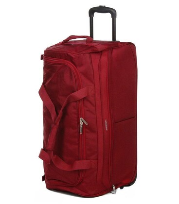 Дорожная сумка на колесах Airtex 822 средняя M красная фото, картинка, изображение