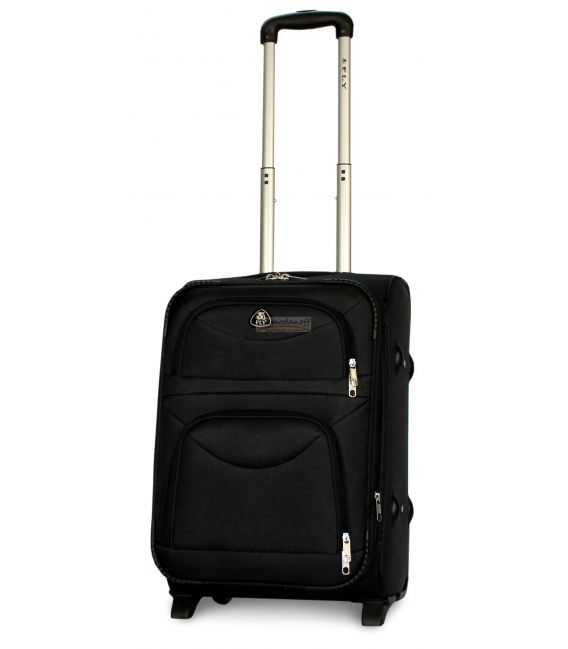 Чемодан Fly 6802 маленький S черный 2 колесный фото, картинка, изображение