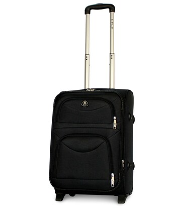 Валіза Fly 6802 маленька S чорна 2 колесна картинка, зображення, фото