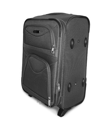 Чемодан Fly 6802 маленький S серый 2 колесный фото, картинка, изображение