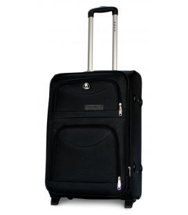 Валіза Fly 6802 середня M чорна 2 колесна - картинка, зображення, фото валізи