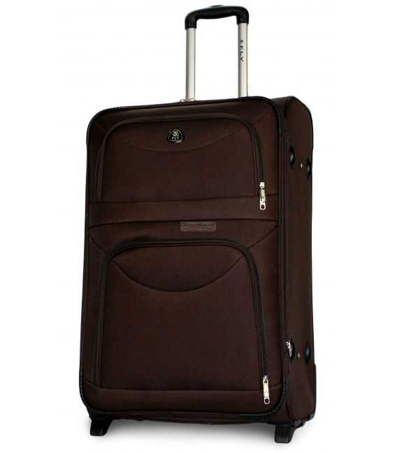 Чемодан Fly 6802 Maxi коричневый 2 колесный фото, картинка, изображение