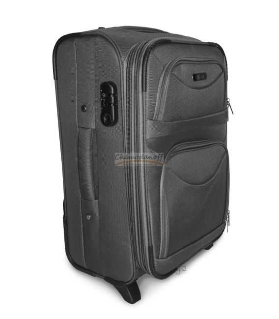 Чемодан Fly 6802 большой L серый 2 колесный фото, картинка, изображение