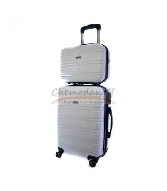 Чемодан+Кейс Airtex 531 Worldline маленький S белый фото, картинка, изображение
