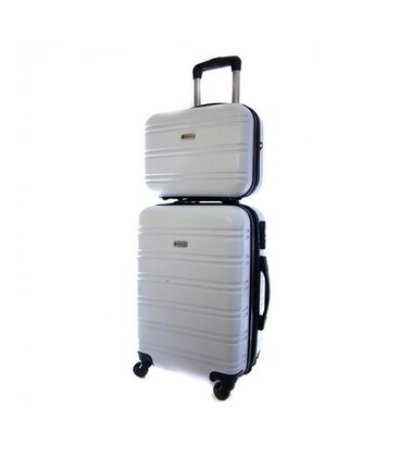 Чемодан+Кейс Airtex 531 Worldline маленький S белый фото, картинка, изображение