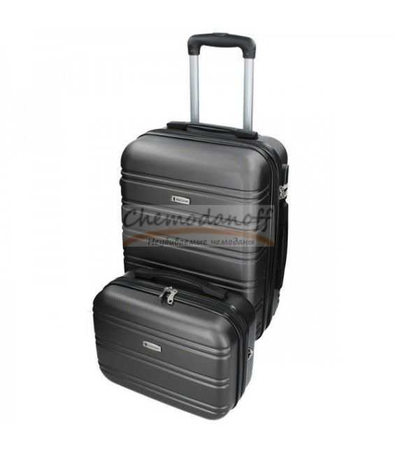 Чемодан+Кейс Airtex 531 Worldline маленький S графитовый фото, картинка, изображение