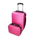 Валіза+кейс Airtex 531 Worldline маленька S рожева - картинка, зображення, фото валізи