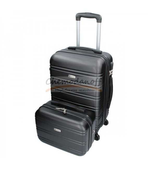 Чемодан+Кейс Airtex 531 Worldline маленький S черный фото, картинка, изображение