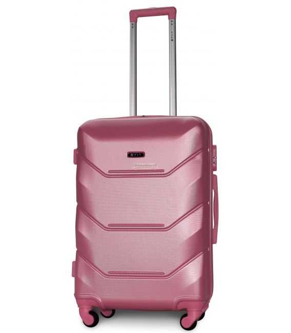 Валіза Fly K147 середня M срібно-рожева картинка, зображення, фото