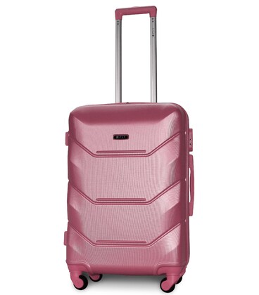Чемодан Fly K147 средний M серебристо-розовый фото, картинка, изображение
