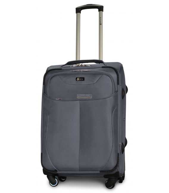 Валіза Fly 1807 середня M темно-сіра 4 колесна картинка, зображення, фото