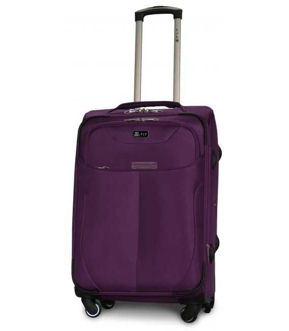 Чемодан Fly 1807 Midi фиолетовый 4 колесный фото, картинка, изображение