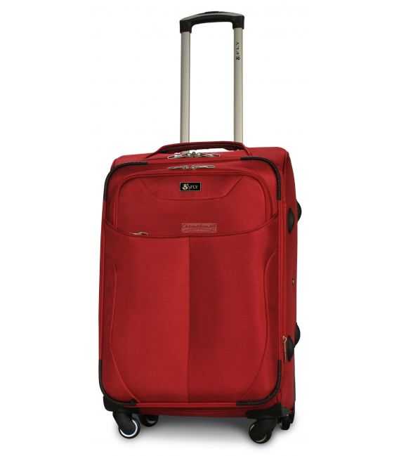 Чемодан Fly 1807 Midi красный 4 колесный фото, картинка, изображение
