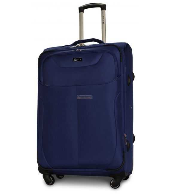 Чемодан Fly 1807 большой L темно-синий 4 колесный фото, картинка, изображение