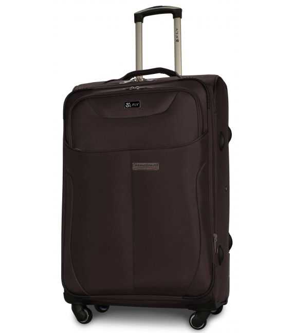 Валіза Fly 1807 велика L коричнева 4 колесна картинка, зображення, фото