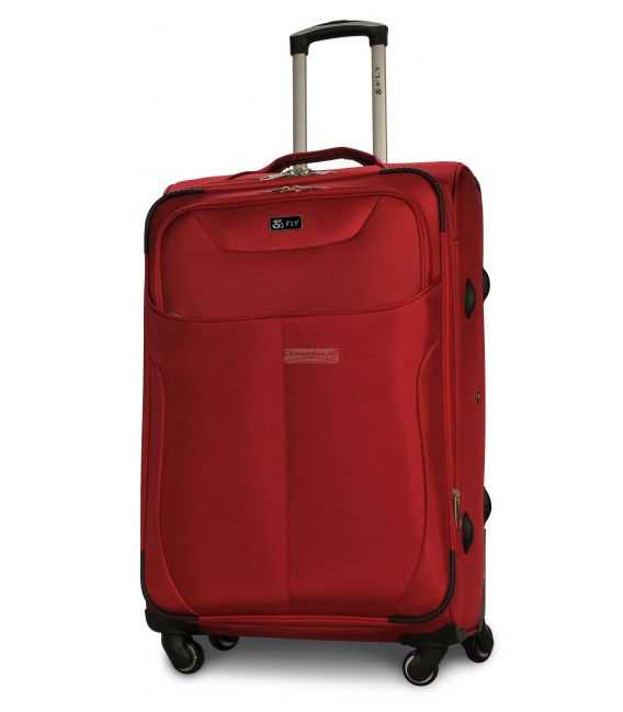 Валіза Fly 1807 велика L червона 4 колесна картинка, зображення, фото