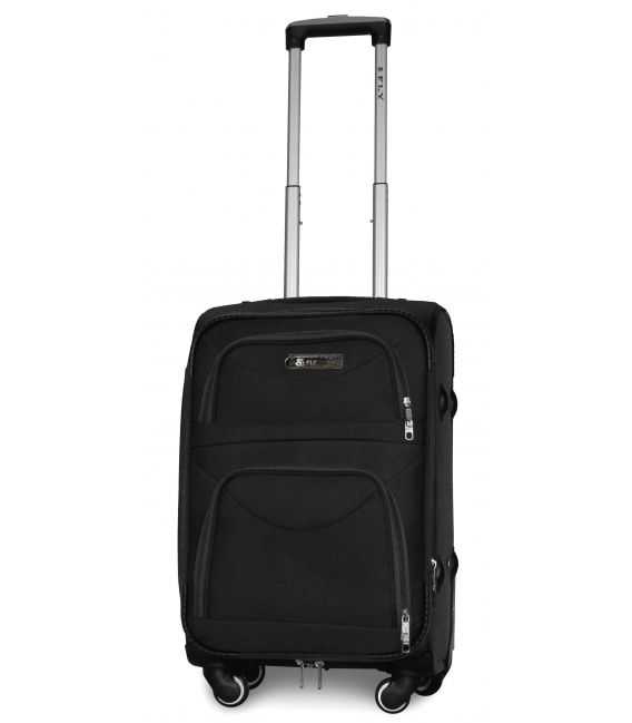 Валіза Fly 6802 маленька S чорна 4 колесна - картинка, зображення, фото валізи