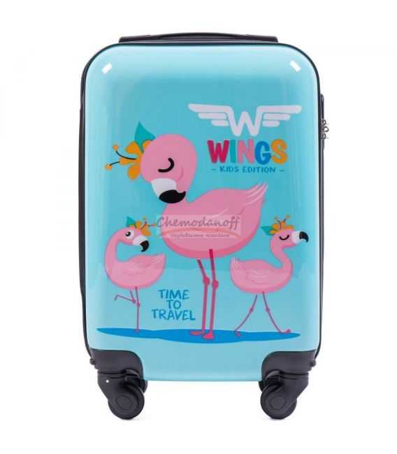 Чемодан Wings Kids мини XS Фламинго фото, картинка, изображение