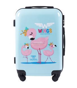 Чемодан Wings Kids маленький S Фламинго фото, картинка, изображение