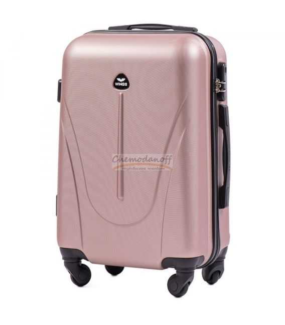 Чемодан Wings 888 маленький S золотисто-розовый фото, картинка, изображение