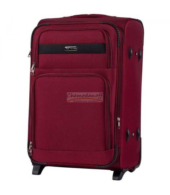 Чемодан Wings 1605 средний M бордовый 2 колесный фото, картинка, изображение