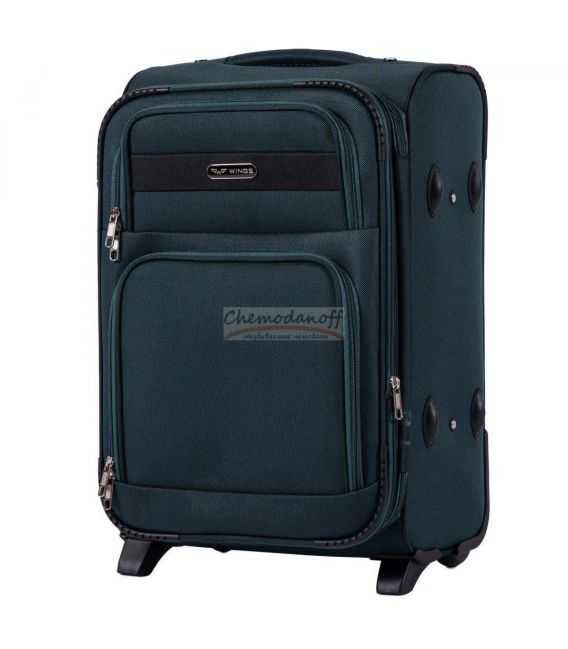 Валіза Wings 1605 маленька S зелена 2 колесна - картинка, зображення, фото валізи