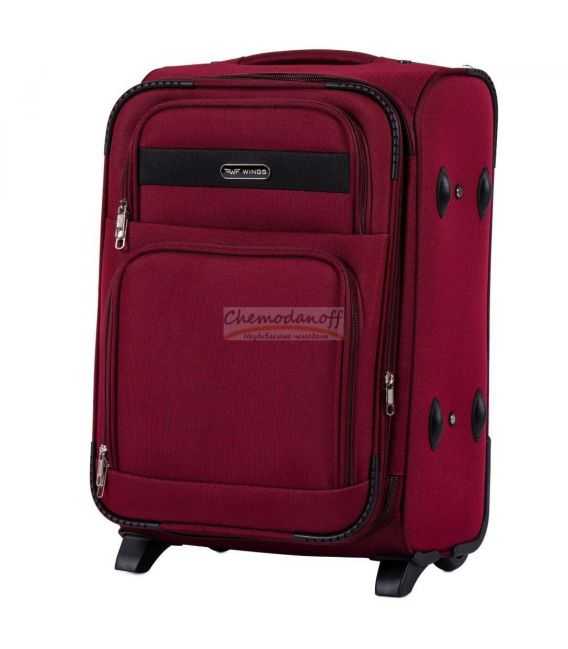 Чемодан Wings 1605 Mini бордовый 2 колесный фото, картинка, изображение