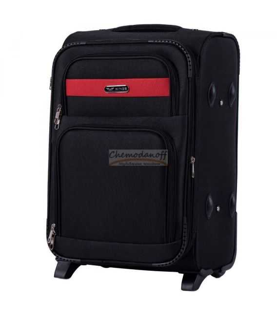 Чемодан Wings 1605 Mini черный 2 колесный фото, картинка, изображение