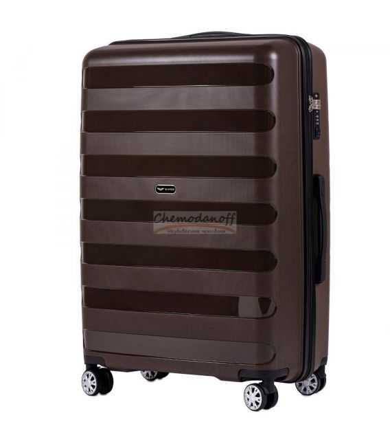 Чемодан Wings PP07 Maxi коричневый фото, картинка, изображение