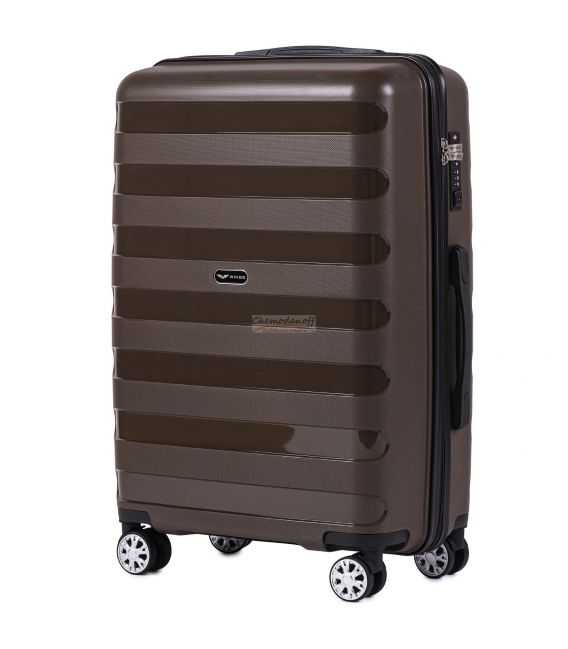 Валіза Wings PP07 середня M коричнева картинка, зображення, фото
