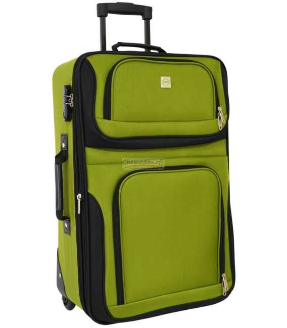 Чемодан Bonro Best маленький S черно-зеленый фото, картинка, изображение