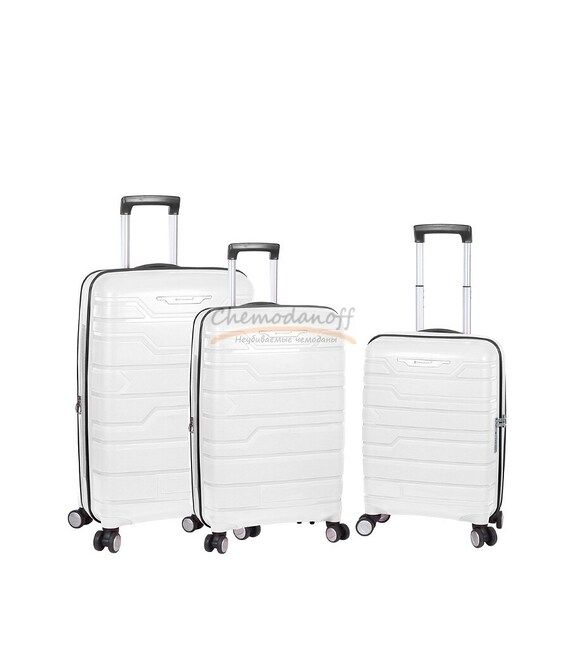 Набір Валіз Snowball 91103 3 в 1 білий - картинка, зображення, фото валізи