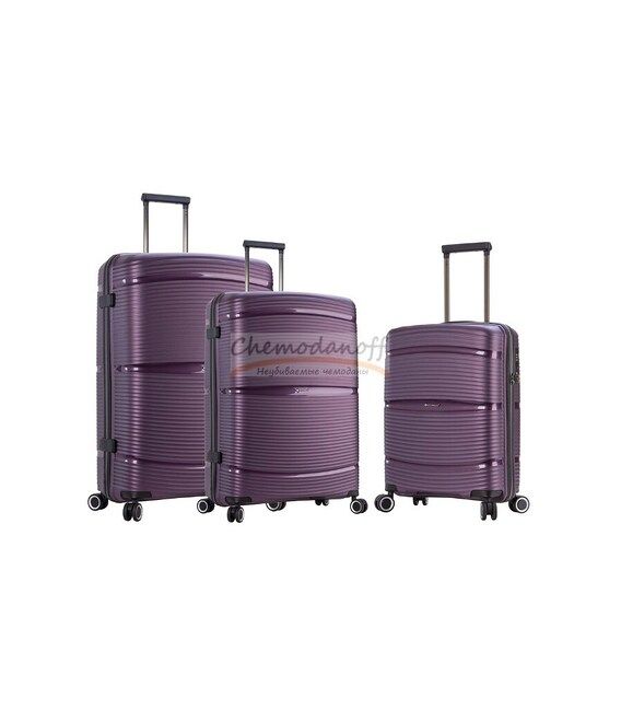Набір Валіз Snowball 94103 3 в 1 фіолетовий - картинка, зображення, фото валізи