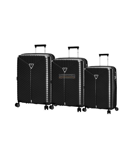 Набір Валіз Snowball 05103 3 в 1 чорний - картинка, зображення, фото валізи