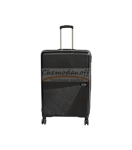 Чемодан Carbon Atom Midi черный фото, картинка, изображение