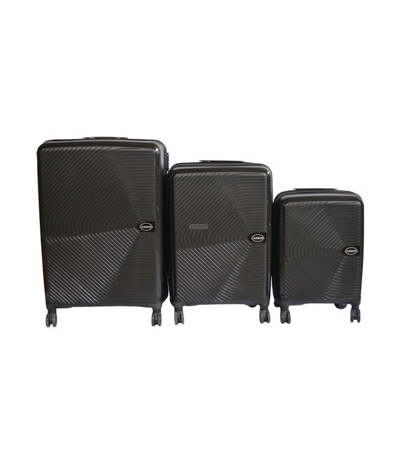 Набор чемоданов Carbon Atom черный фото, картинка, изображение