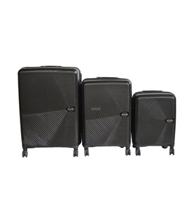 Набор чемоданов Carbon Atom черный фото, картинка, изображение