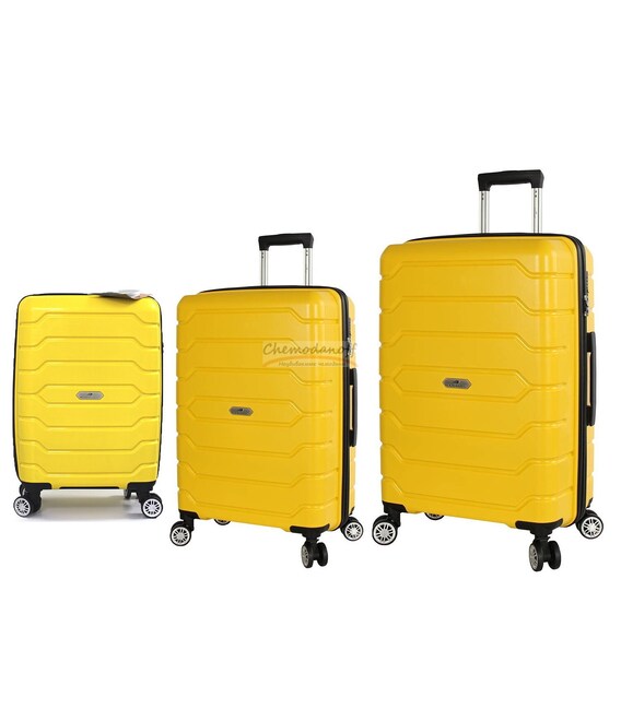 Набор чемоданов Snowball 01103 желтый фото, картинка, изображение
