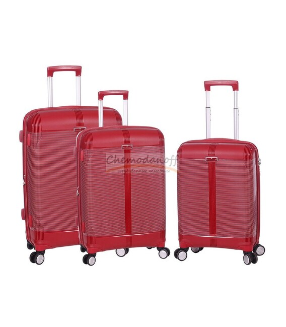 Набор Чемоданов Snowball 91303 3 в 1 красный фото, картинка, изображение