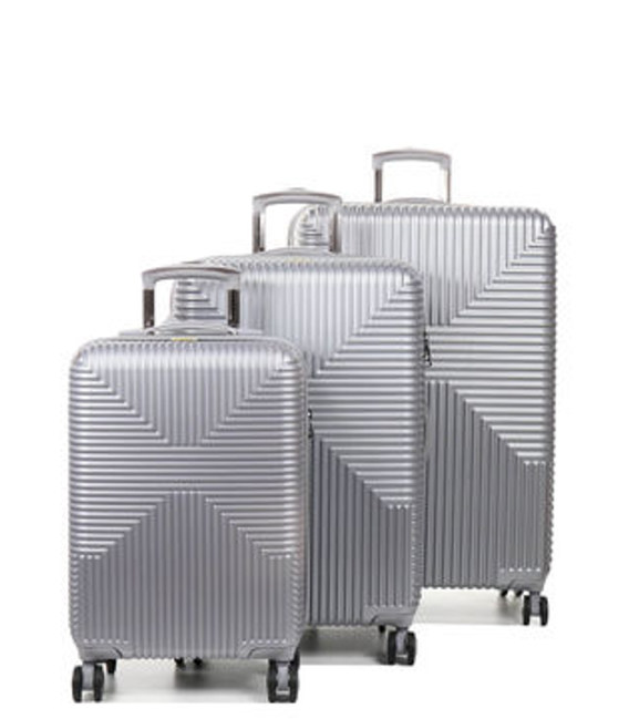 Набор чемоданов Snowball 61803 серебристый фото, картинка, изображение