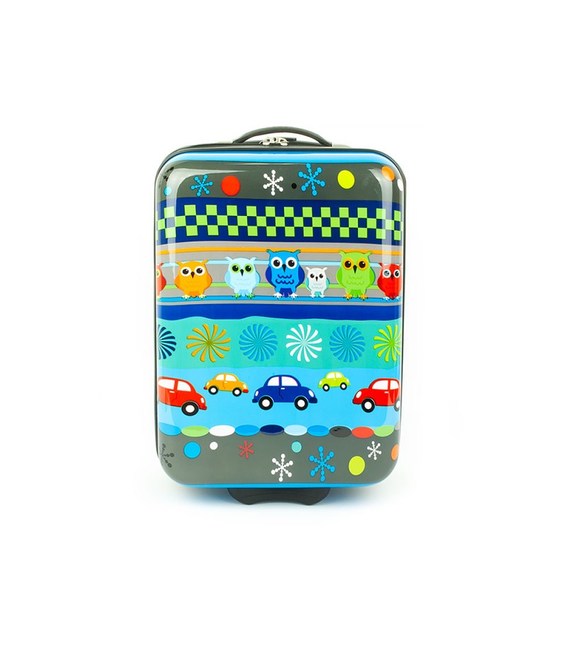 Валіза дитяча Madisson 65018H синя з совою картинка, зображення, фото