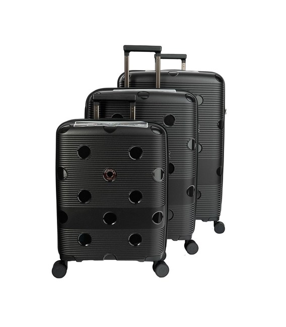 Набор чемоданов Airtex 246 Jupiter черный фото, картинка, изображение